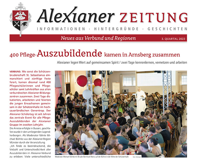 Cover der aktuellen Alexianer Zeitung 2023-03